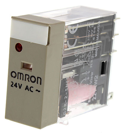 Non-latching Relay, DPDT, PCB Mount, 5 A, 24V ac