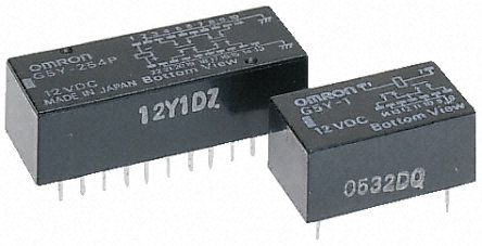RF реле за монтиране на DPCO PCB, намотка 0.5A 24Vdc