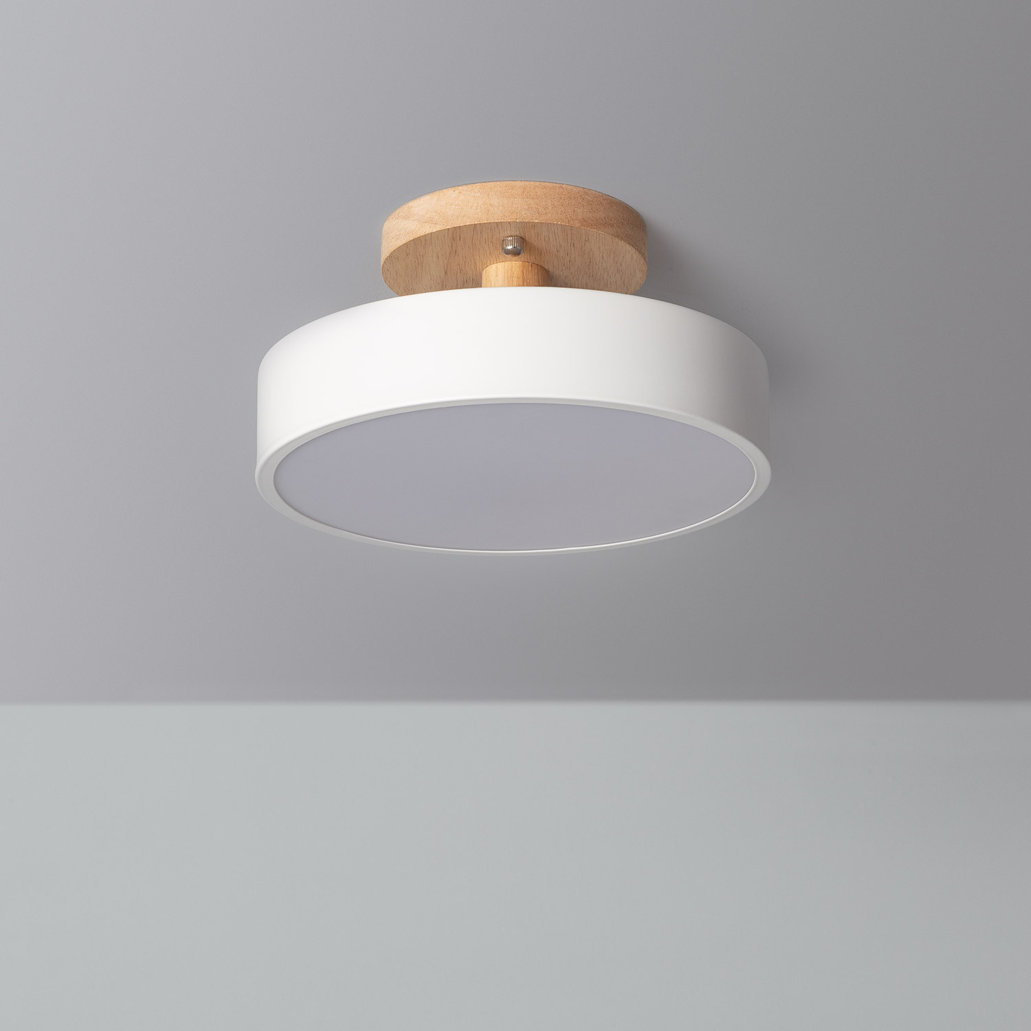 Lámpara de Techo LED 12W de Madera y Metal Whisty CCT Seleccionable
