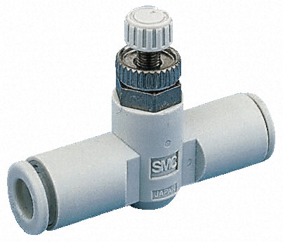 Durchflussregler SMC AS1301F-M5-06, Außengewinde M5 x 0,8 x 6 mm, M5 x 0,8 x M5 x 0,8