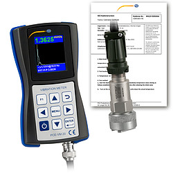 Acelerómetro PCE-VM 20-ICA incl. certificado de calibración ISO 