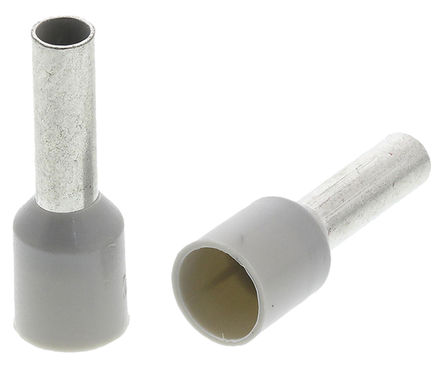 Ferrolho de crimpagem oco Schneider Electric, série AZ5CE, isolado, pino de 8,2 mm, fio de 2,5 mm², cinza