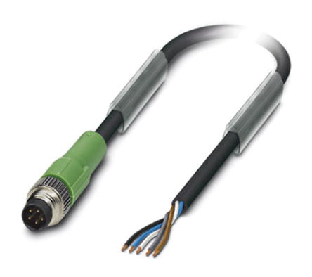 Câble et connecteur Phoenix Contact, M12, 5 contacts - Valve AD, 0,3 m, Mâle