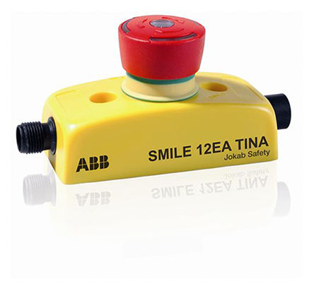 ABB 2TLA030050R0200 авариен бутон, 32 мм, завъртане за нулиране, IP65, червен / черен, гъба