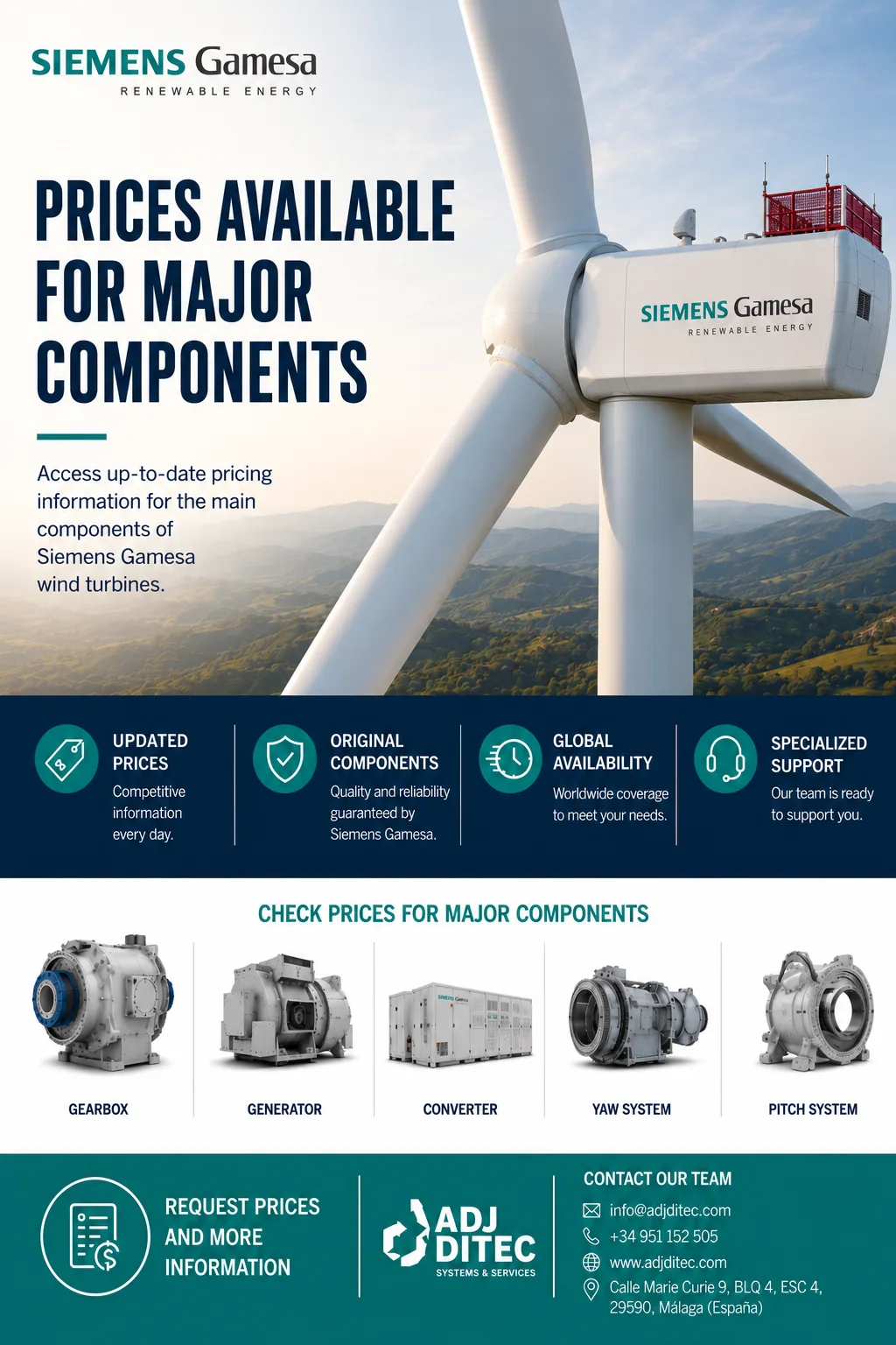 Siemens Gamesa lanza su Campaña Gran Componente