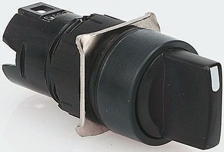 Cabezal de interruptor selector ZB6AD25 Schneider Electric, 3 Posiciones, Mango estándar negro