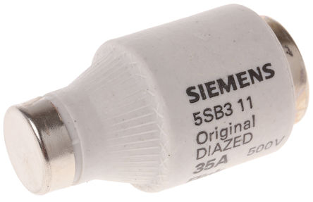Siemens diazed fuse, 5SB311, 35A, DIII, 500 V ac, Thread E33, gG