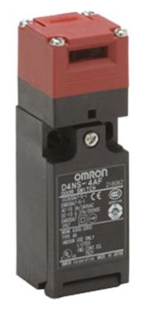 Omron D4NS-4DF safety lock switch, M20, 4, 3 NC, 0.27 (dc) A, 3 (ac) A, 240V, 250V, 3 NC, Plastic