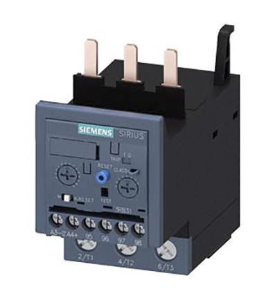
				Relé de sobrecarga Siemens 3RB3133-4UB0, NA/NC, con reinicio Automático, manual, remoto, 50 A, Sirius, 3RB1