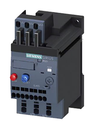 Relais de surcharge Siemens 3RU2116-0GC1, NA / NC, avec réarmement automatique, manuel, 0,63 A, Sirius, 3RU2