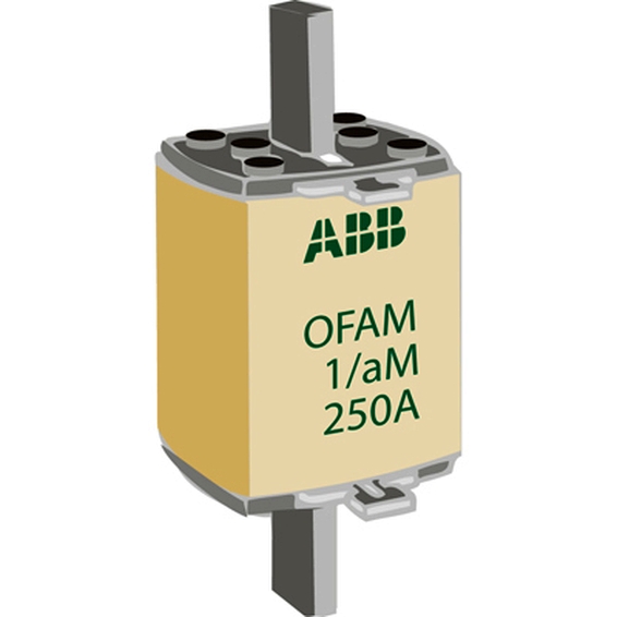 1SCA022324R8610  Fuse OFAM00aM 100A type AM size 00, up to 690V