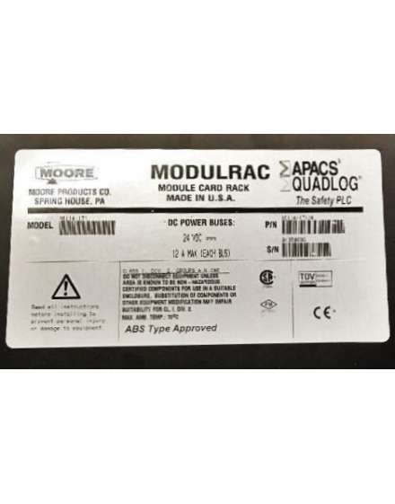 16114-171 / 6 Moore MODULERAC Module Card Rack