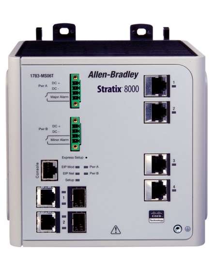 Comutador Ethernet Allen-Bradley Stratix 8000 1783-MS06T