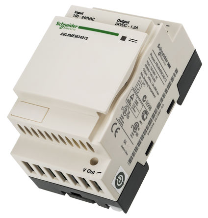 DIN Rail Mount Power Supply, Switched Mode 1.2A