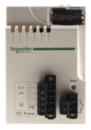 Alimentatore PLC Schneider Electric, Modicon M340, 24 V cc, 24 V cc, 2,5 A, 16,8 W