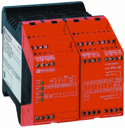 Relé de seguridad Schneider Electric XPSAR351144P, Configurable, 2, 7, 2 canales, Automático, manual, 115 V ac, 114mm