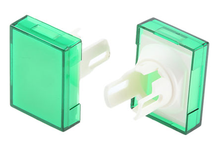 Green Rectangular Green Push Button Trim