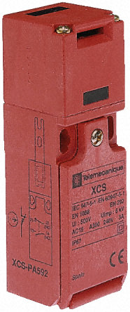 Interruptor de bloqueo de seguridad Schneider Electric XCSTA891, Abrazadera de tornillo, 3 NC
