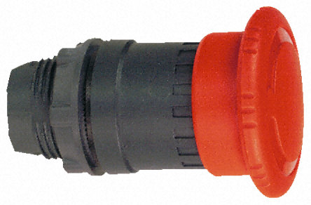 Cabezal de botón pulsador ZB5AS94412 Schneider Electric Rojo, Liberación por llave, Redondo, diám. 40mm