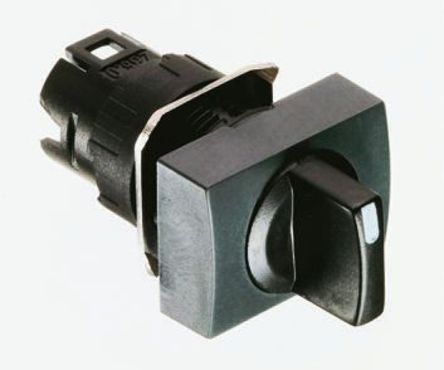 Cabezal de interruptor selector ZB6DD26 Schneider Electric, 3 Posiciones, Mango estándar negro