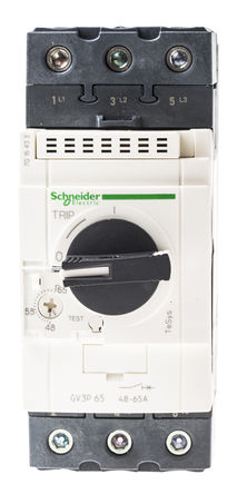 Schneider Electric GV3 P65, 3P, 690 V CA Disjuntor magnético térmico