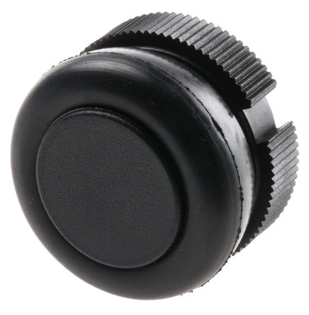 Cabeça do botão de pressão XACA9412 Schneider Electric Black, montagem frontal, redondo