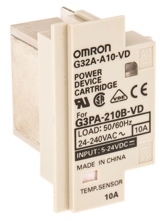 DIN rail adapter for Omron solid state relay, G32A-A10-VD DC5-24