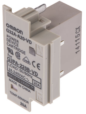 DIN адаптер за релса Omron за твърдо състояние, G32A-A20-VD DC5-24 за реле G3PA