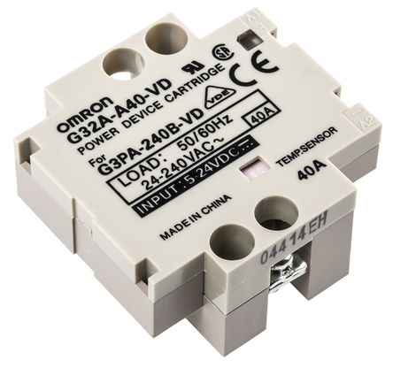 DIN Rail Adapter for Omron Solid State Relay, G32A-A40-VD DC5-24