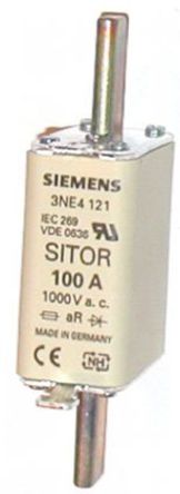 Zentrierte Reed-Sicherung, Siemens, 100A, 0, aR, 1.000 V AC, HLS