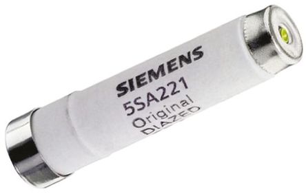 Diazed Siemens fuse, 5SA221, 4A, DII, 500 V ac, E16 thread, gG