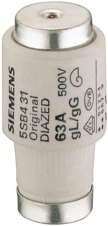 Fusível diazado Siemens, 5SB4010, 32A, DIII, 500 V ac, rosca E33, gG