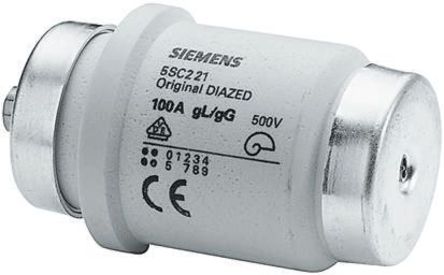 Предпазител на Siemens, диагностициран, 5SC221, 100A, DIV, 500 V ac, gG