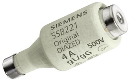 Fusibile diazato Siemens, 5SB221, 4A, DII, 500 V ca, filettatura E27, gG