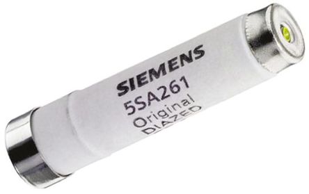 Siemens diazed fuse, 5SA261, 16A, DII, 500 V ac, E16 thread, gG