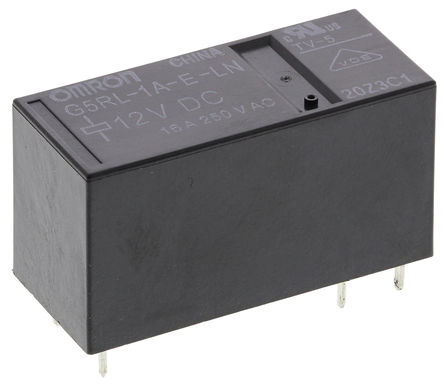 Non-latching relay, SPNO, PCB mounted, 16 A, 12V dc