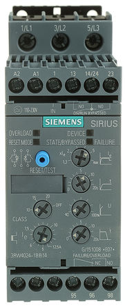 Démarreur progressif Siemens 12,5 A, IP20, 5,5 kW, 200 → 480 V ca