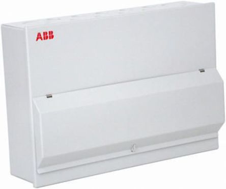 ABB Fuse Box, 12-way, Split Load, Steel, 100A, IP30
