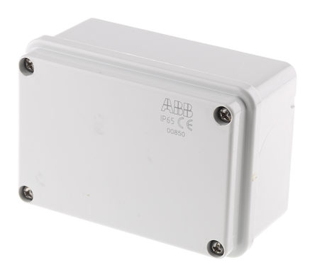 ABB 00850 кутия за свързване, термопластична, сива, 105 mm, 70 mm, 50 mm, 105 x 70 x 50 mm, IP55