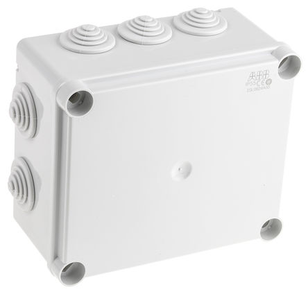 ABB 1SL0824A00 Junction Box, Thermoplastic, Gray, 77mm, 160mm, 135mm, 77 x 160 x 135mm, IP55