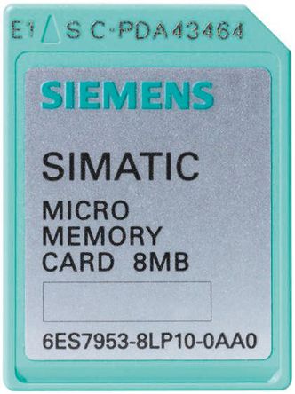Module d'extension PLC programmable Siemens, carte mémoire 3,3 V cc, mémoire 8 Mo