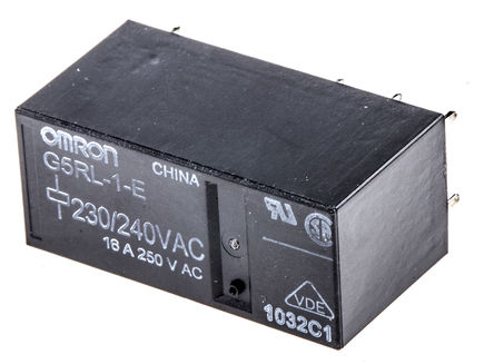 Non-latching Relay, SPDT, PCB Mount, 16A, 240V ac