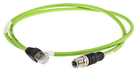 Cable y conector Schneider Electric, M12 4 vías, RJ45, 1m