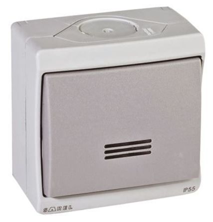 Interruptor de balancín, ENN35024, 10 A a 250 V, Iluminado, Gris