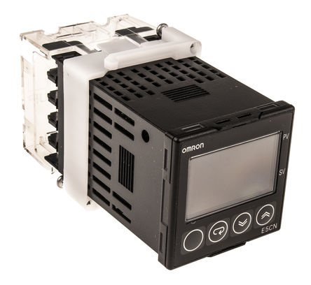 Controlador de temperatura Omron E5CN-Q2MT-500 AC100-240 PID, 48 x 48 mm, 100 → 240 V CA, 2 saídas