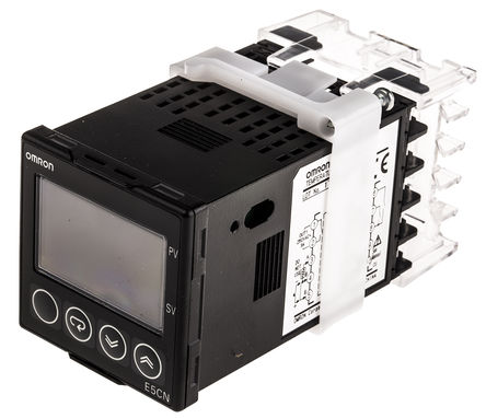 Omron E5CN-R2MTD-500 Controlador de temperatura PID CA / CC24, 48 x 48 mm, 24 V CA / CC, 2 saídas, entrada RTD, termopar