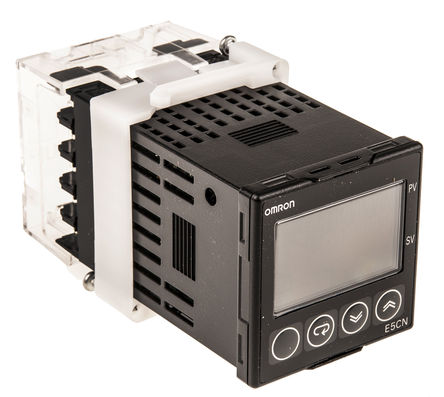 Controlador de temperatura Omron E5CN-R2MT-500 AC100-240 PID, 48 x 48mm, 100 → 240 V CA, 2 saídas
