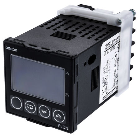 Omron E5CN-Q2MTD-500 AC/DC24 PID temperature controller, 48 x 48mm, 24 V ac / dc, 2 outputs