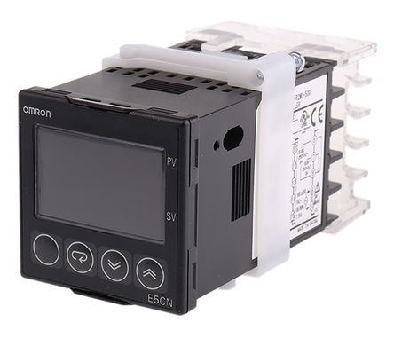 Controlador de temperatura Omron E5CN-R2ML-500 AC100-240 PID, 48 x 48mm, 100 → 240 V CA, 2 saídas