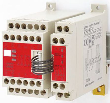 Omron G9SA-501 24AC / DC safety relay, 1, 5, 1, 2 channels, 24 V ac / dc, 111mm, 76mm, 45mm, G9SA